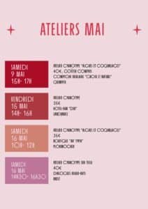 Ateliers mai